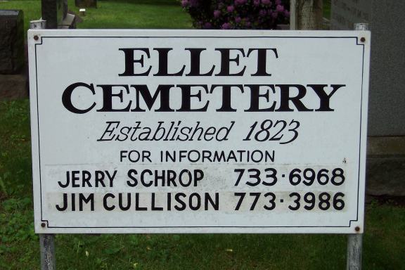 Ellet Cemetery Sign